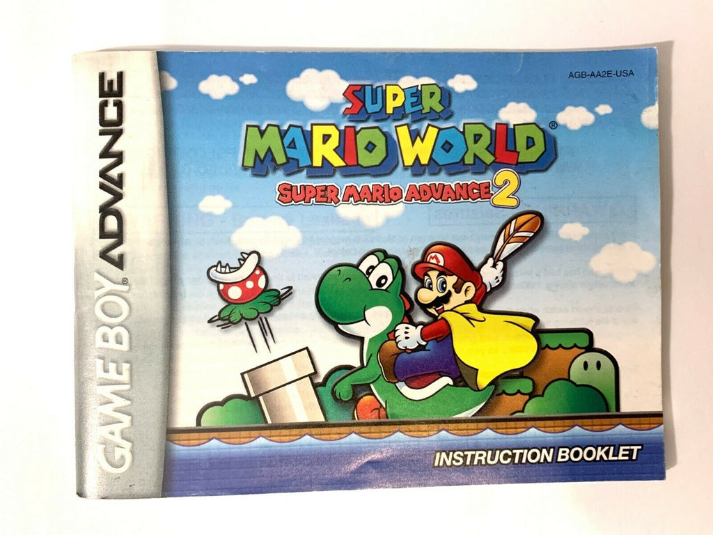 INSTRUCTION MANUAL BOOK ONLY! SUPER MARIO WORLD NINTENDO GAME BOY ADVANCE 2 GBA!