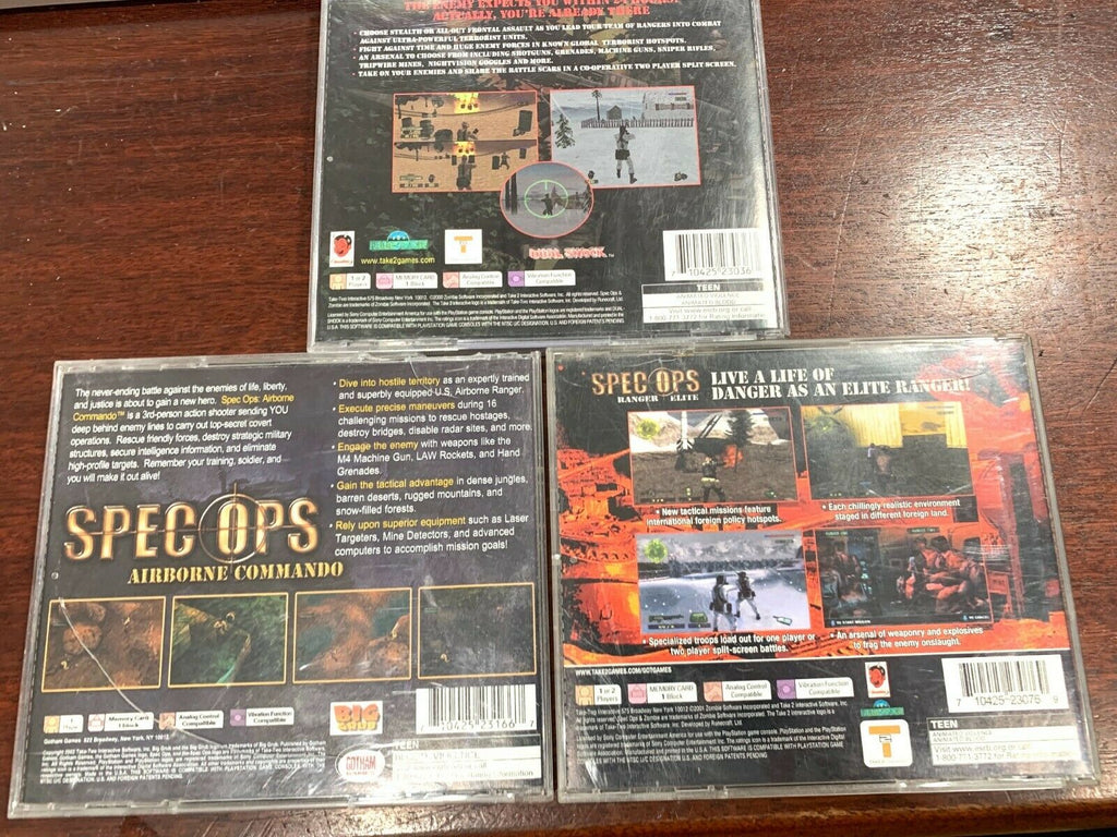 Spec Ops 3 Game Complete CIB PS1 Lot Playstation Games Tested + Working!