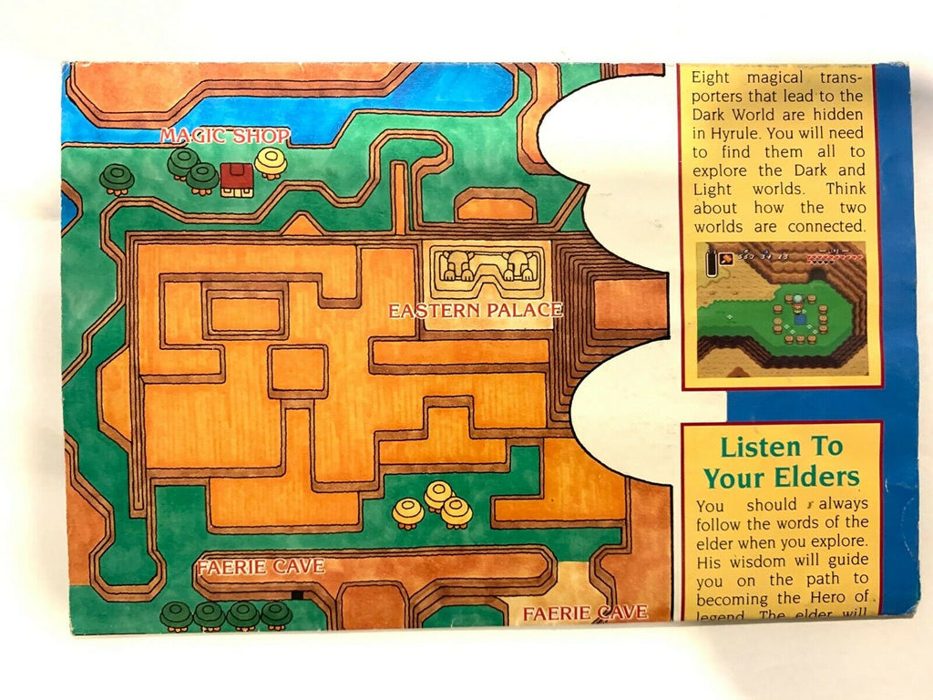 The Legend of Zelda: A Link to the Past - House of Books Map (Labeled) -  SNES Super Nintendo