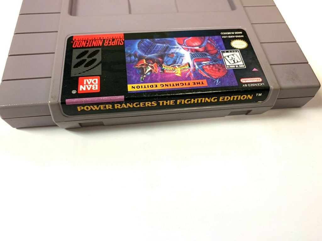 Mighty Morphin Power Rangers Fighting Edition SUPER NINTENDO SNES GAME Tested!