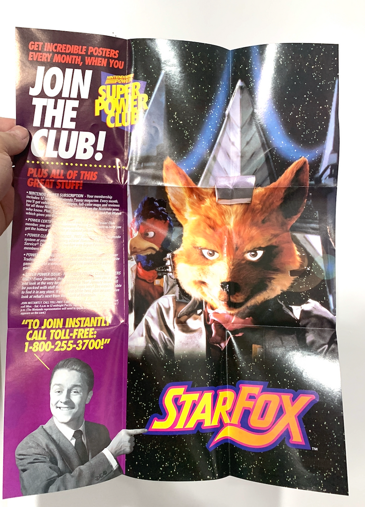 Star Fox Super Nintendo SNES Nintendo Power Join the Club Poster P-GP-SNS-USA-4