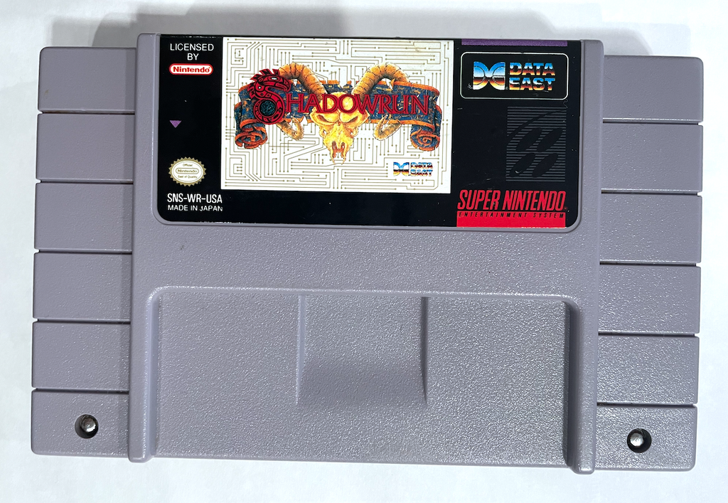 Shadowrun - SNES Super Nintendo Game Tested + Working & AUTHENTIC! RARE!