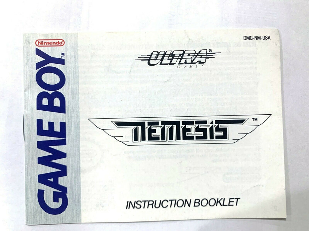 RARE! Nemesis Original Nintendo Gameboy Instruction Booklet Book Manual