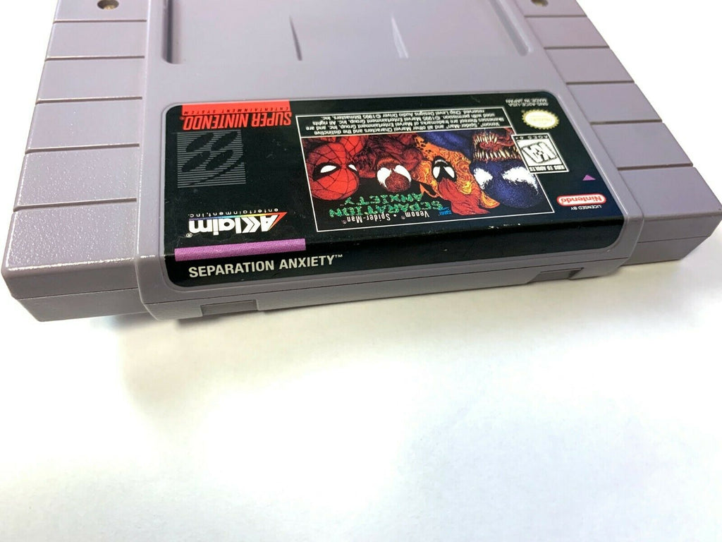 Spider-Man Venom Separation Anxiety - SNES Game - Tested - Working - Authentic!