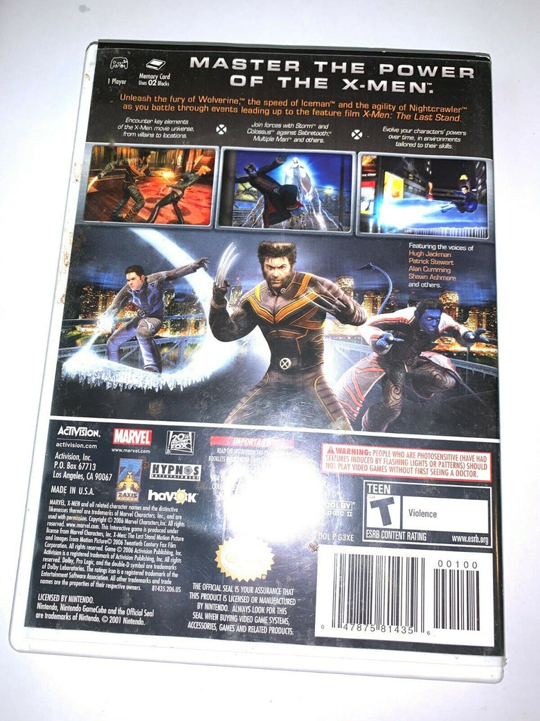 X-Men 3 Wolverine Nightcrawler Iceman Nintendo GameCube NGC Game Tested