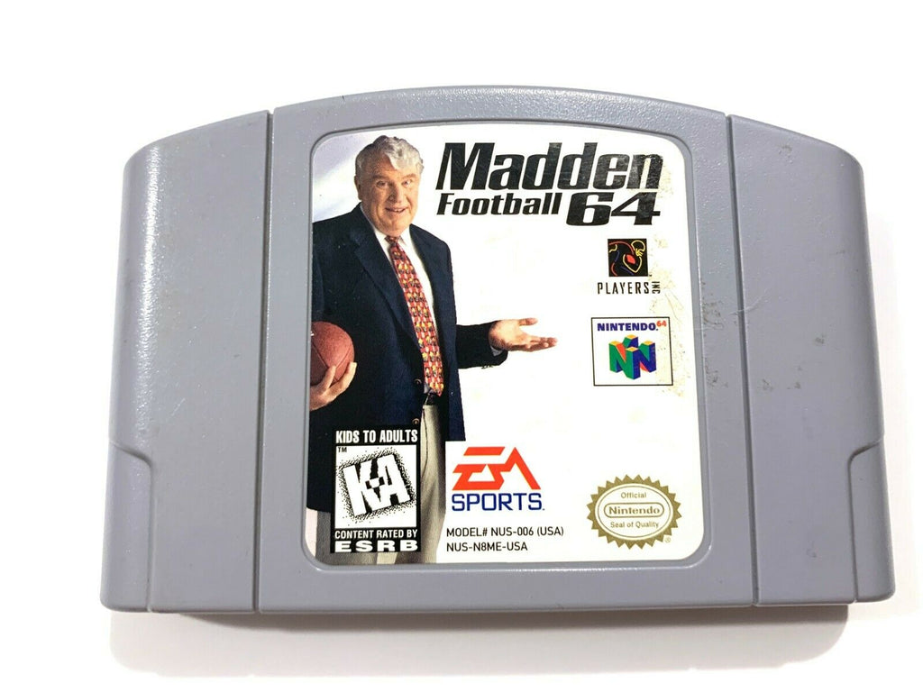 Madden Football 64 Nintendo N64 Original Game Tested + Working & Authentic!