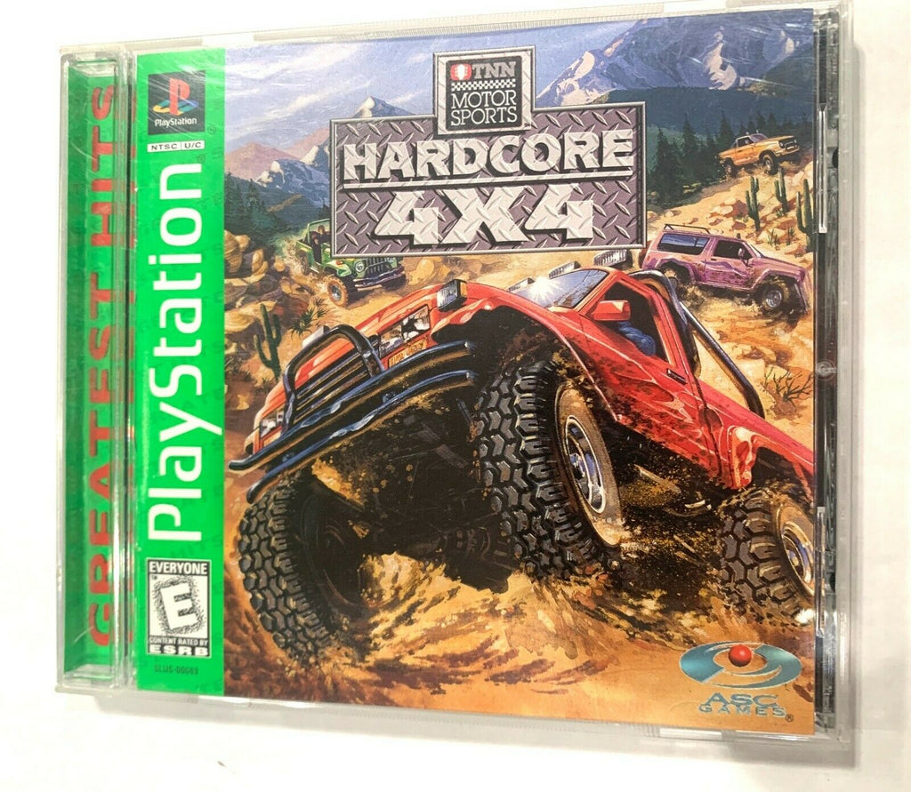 TNN Motorsports Hardcore 4X4 Playstation Game PS1 Complete CIB Tested Working!