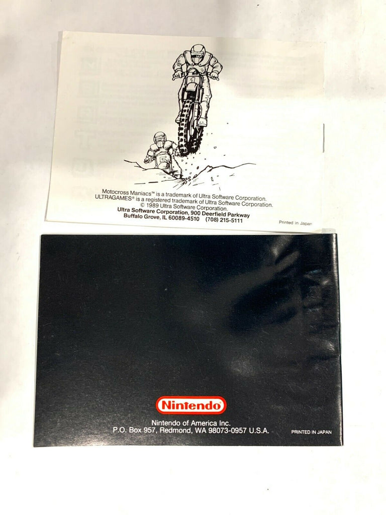 Motocross Maniacs Instruction Manual Nintendo Gameboy Booklet Book System Manual