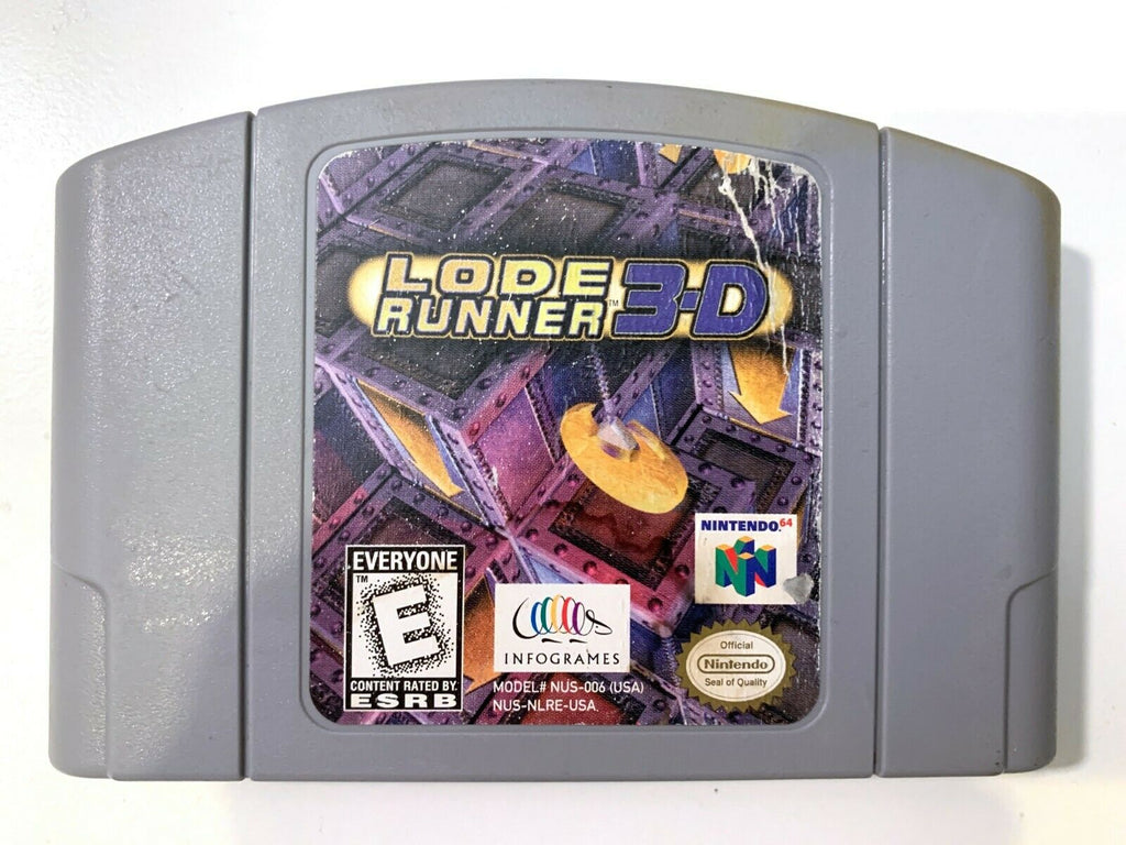 Lode Runner 3-D N64 NINTENDO 64 Original Game Tested WORKING Authentic!
