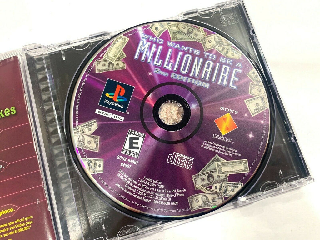 Who Wants to Be a Millionaire 2nd Edition Sony PlayStation 1 PS1