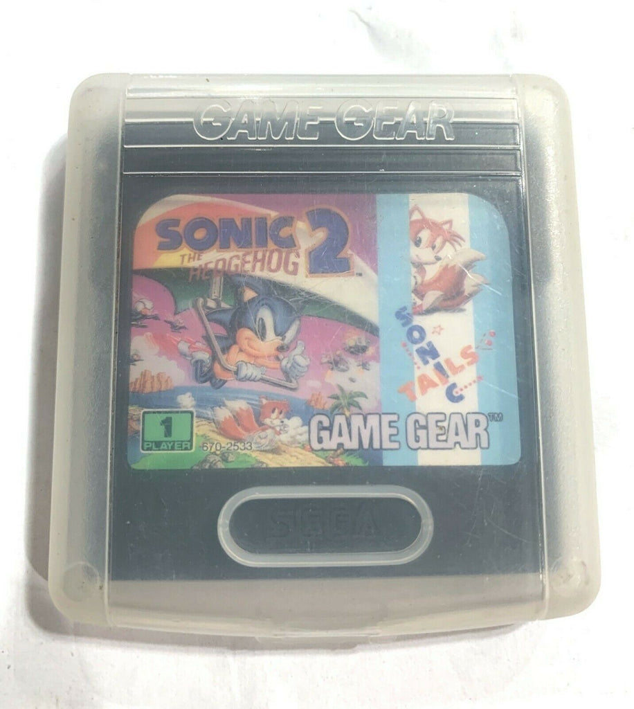 **Sonic the Hedgehog 2 and Tails w/ Case SEGA GAME GEAR Game Tested + Working!**