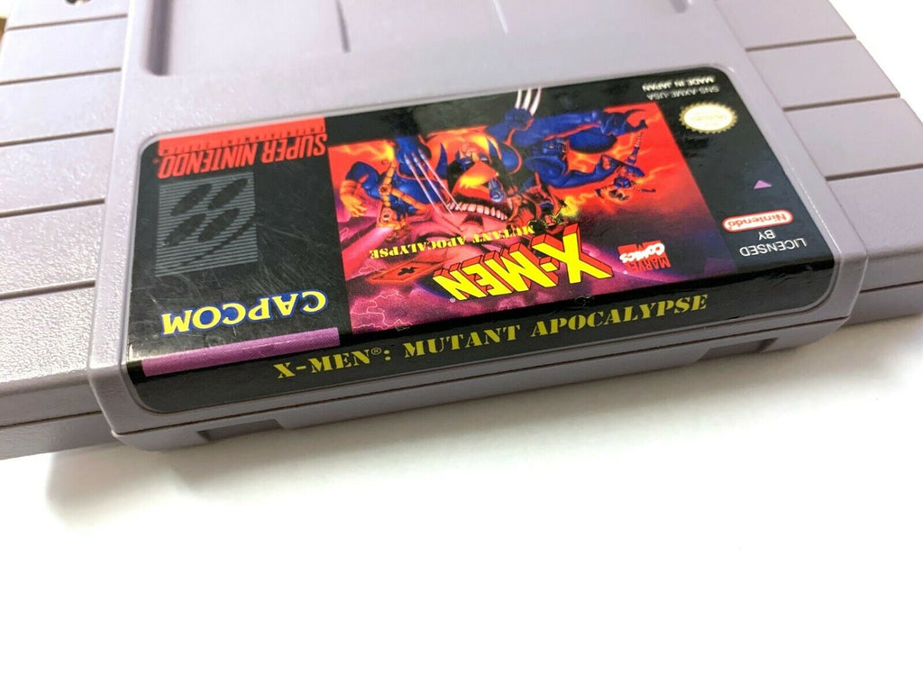 X-MEN MUTANT APOCALYPSE Super Nintendo SNES Game - Tested - Working - Authentic!