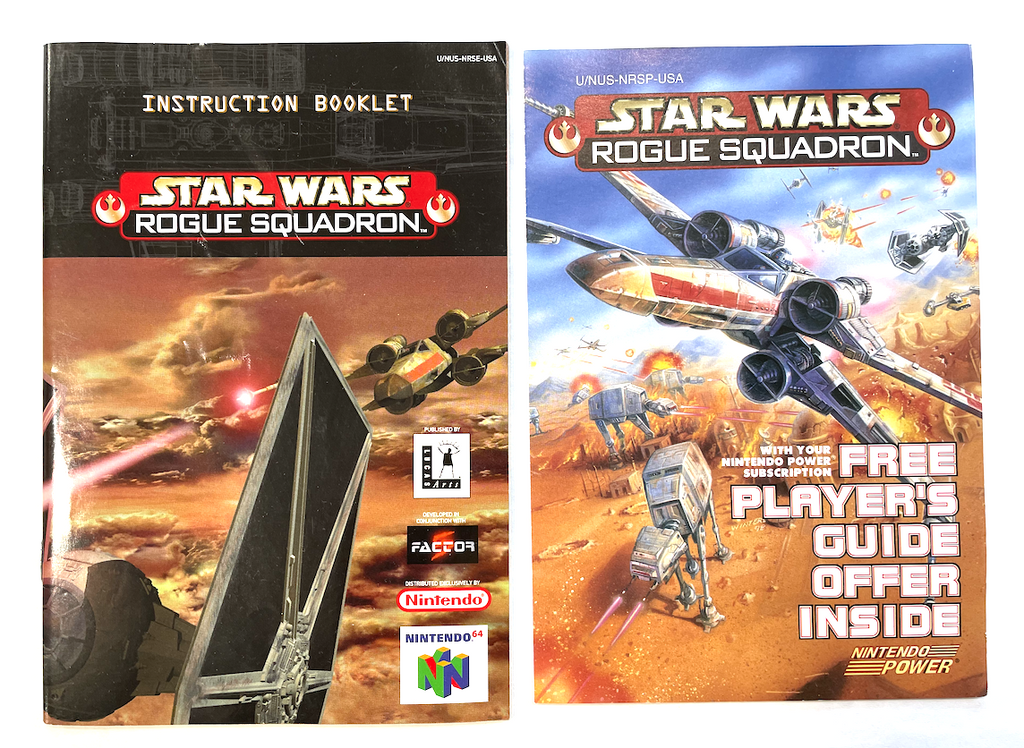 Star Wars Rogue Squadron + Authentic Nintendo 64 N64 Instruction Manual + Insert