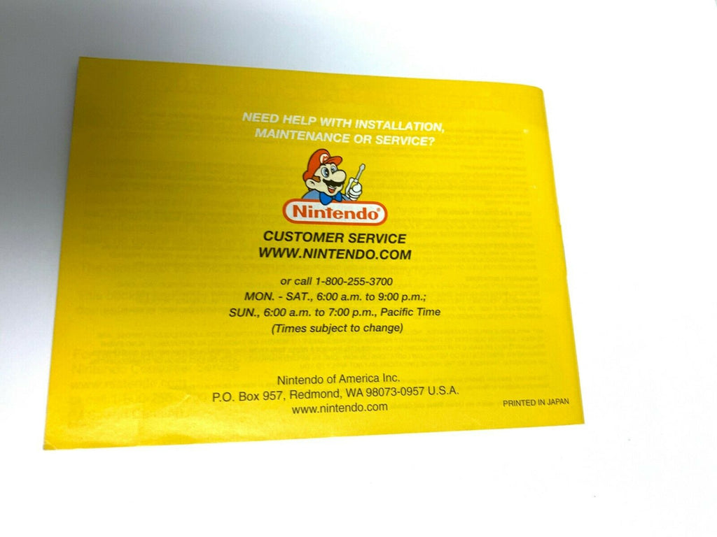 Super Mario Advance 4: Super Mario Bros 3 Gameboy Advance GBA Instruction Manual
