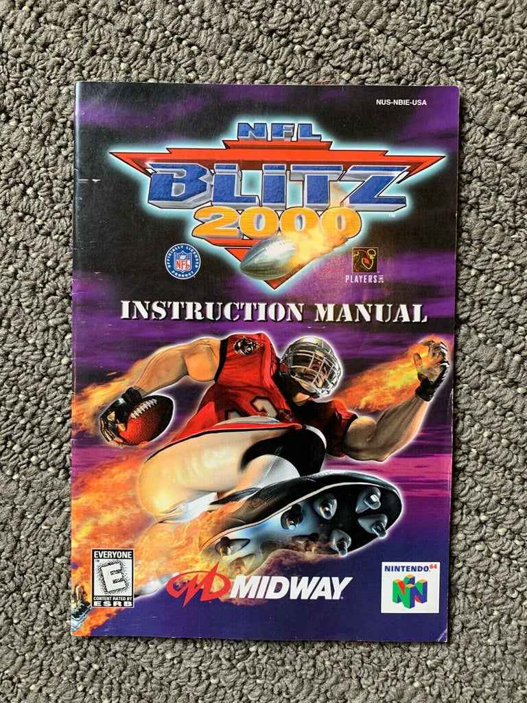 NFL Blitz 2000 Nintendo 64 N64 Instruction Manual Booklet Book NO GAME!