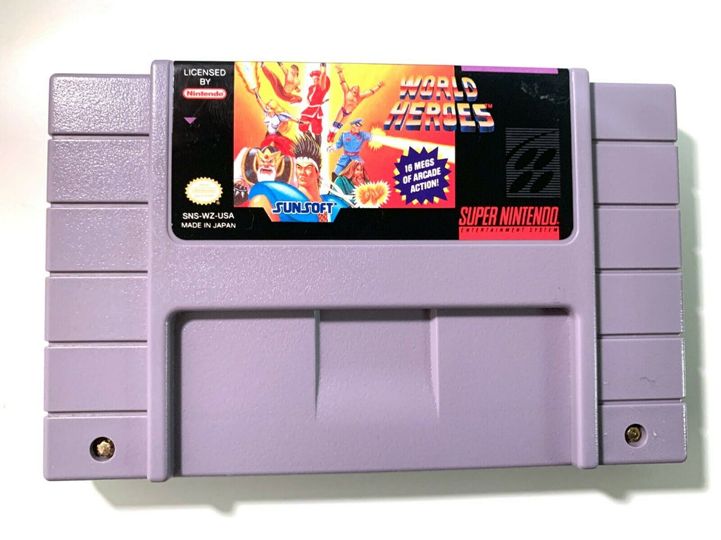 World Heroes - SNES Super Nintendo Game Tested + Working & Authentic!