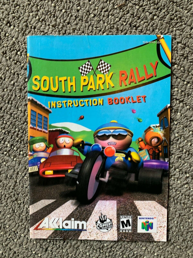 SOUTH PARK RALLY Original NINTENDO 64 N64 Instruction Manual Booklet NO GAME!