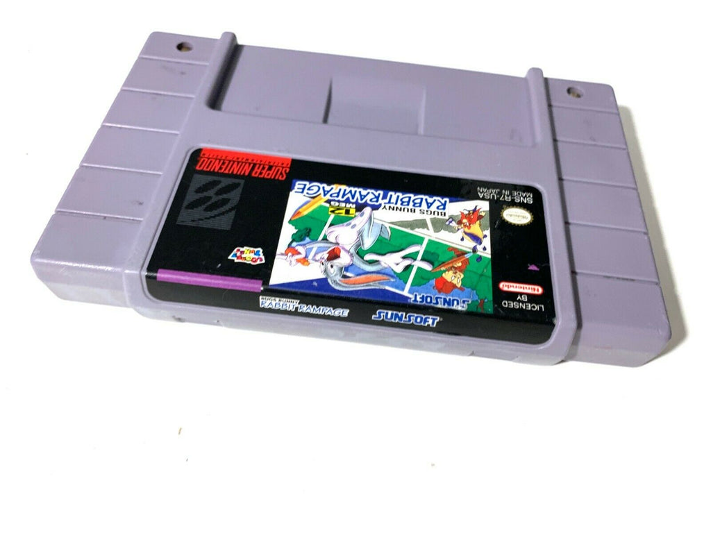 ***Bugs Bunny Rabbit Rampage - SNES Super Nintendo Game - Tested - Working***