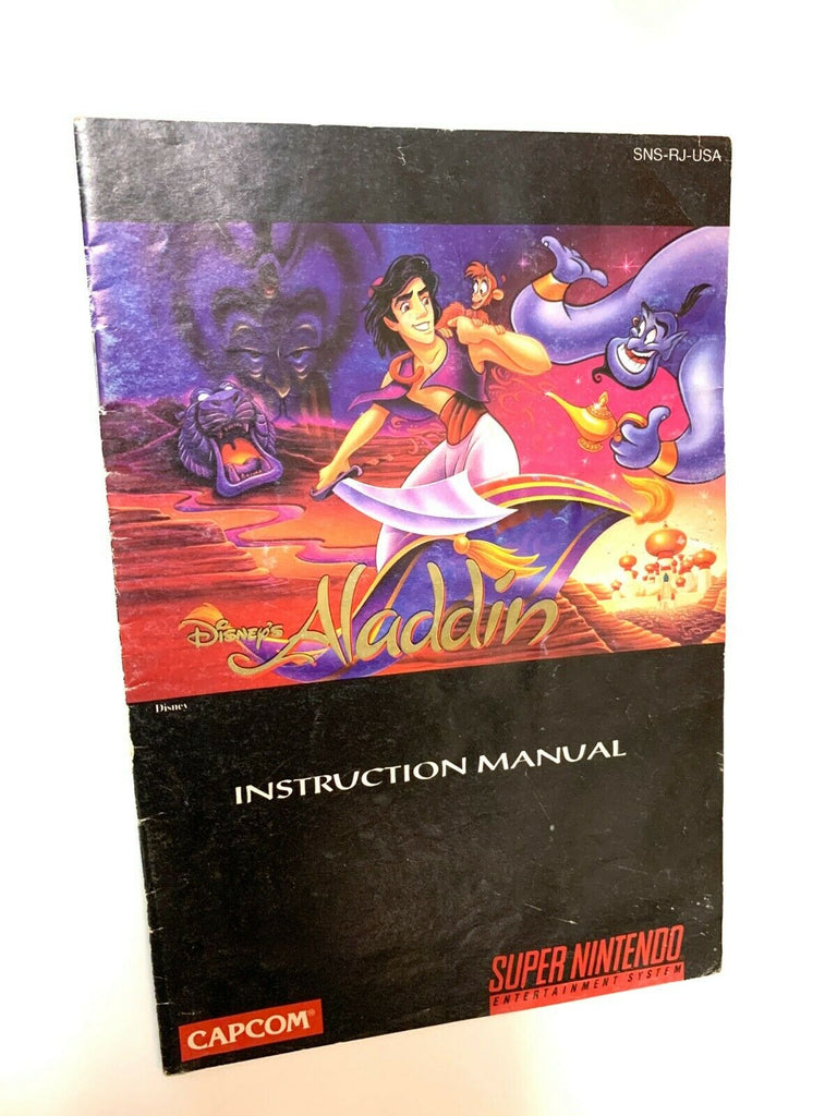Aladdin SNES Super Nintendo Instruction Manual Booklet Book Only!
