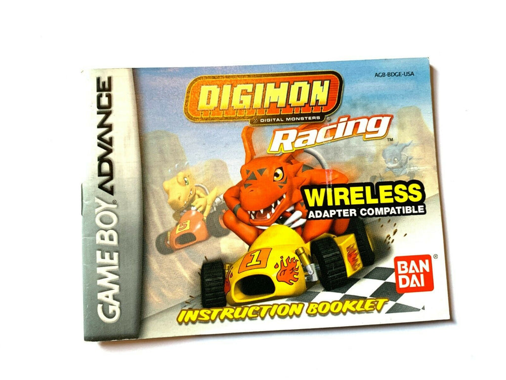 Digimon Racing Nintendo Game Boy Advance Instruction Manual Booklet ONLY