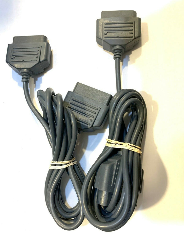 2x Nuby 6 foot SNES Controller Extension Cord for Super Nintendo USED