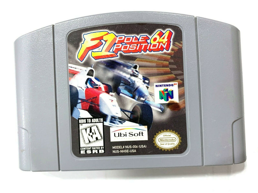 F1 Pole Position 64 NINTENDO 64 N64 Game Tested + Working & Authentic!