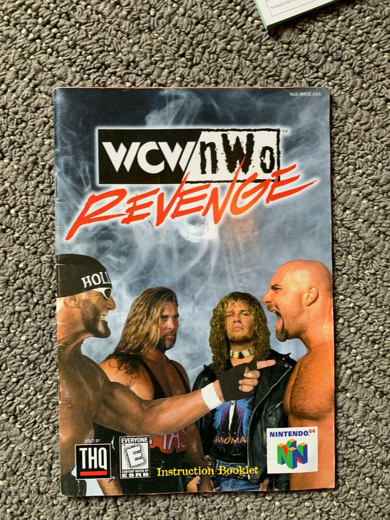 WCW NWO Revenge Wrestling N64 Nintendo 64 Instruction Manual Only Booklet Book