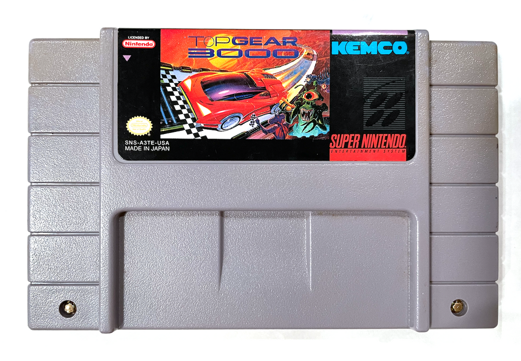 Top Gear 3000 SUPER NINTENDO SNES GAME Tested ++ AUTHENTIC ++ WORKING!