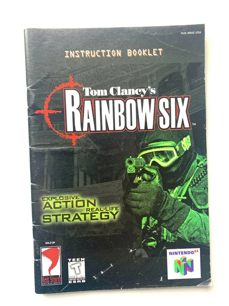 Tom Clancy’s Rainbow Six N64 Instruction Booklet Manual Book Only