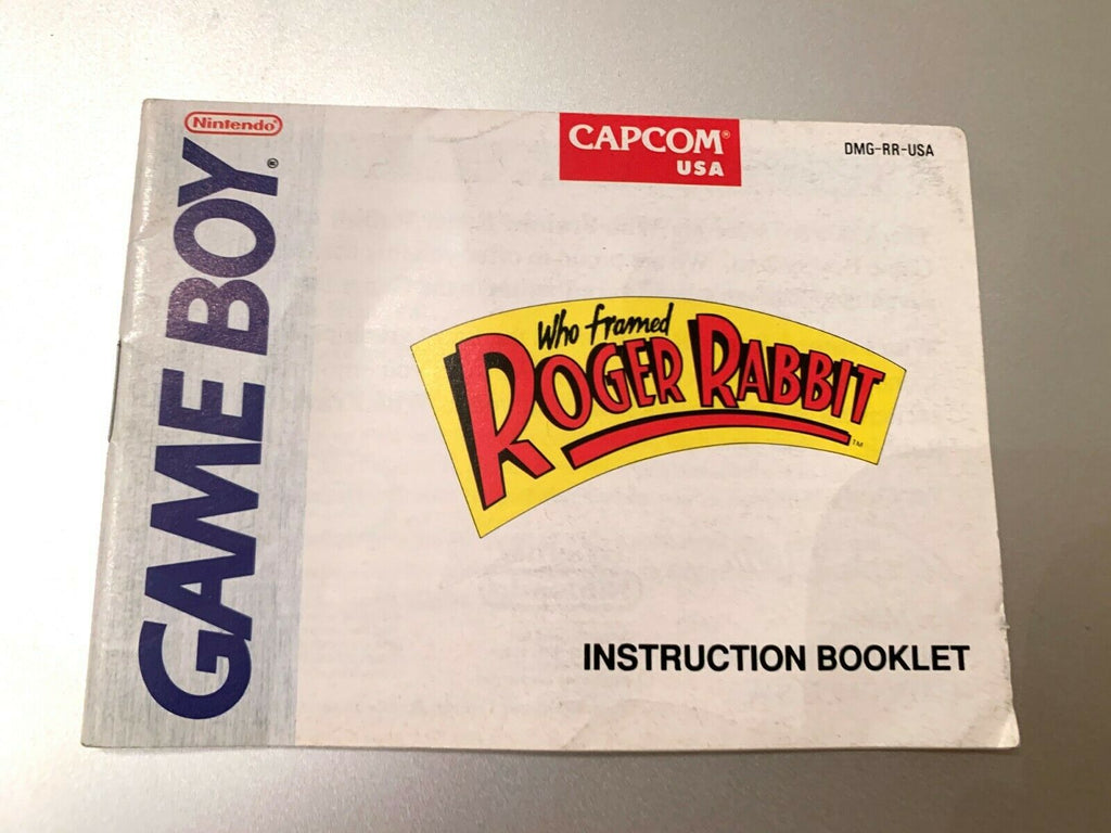 Who Framed Roger Rabbit GameBoy Instruction Booklet Manual Book ONLY