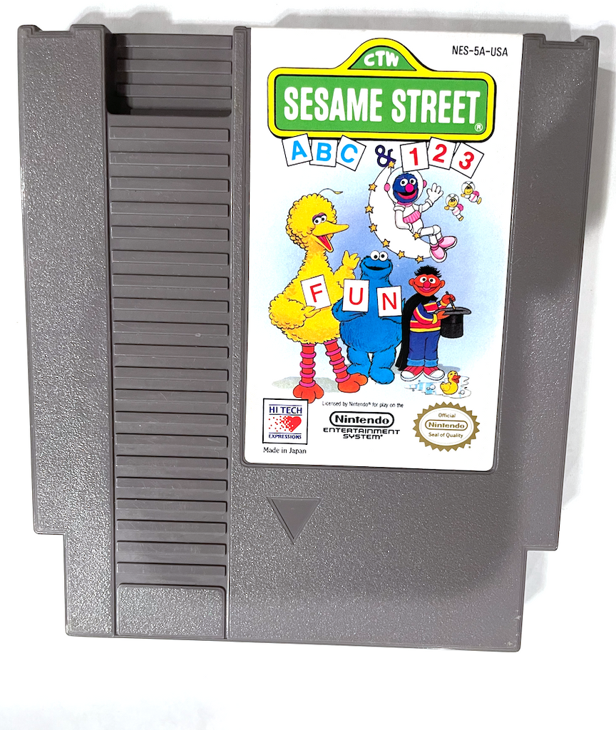 Sesame Street ABC & 123 ORIGINAL NINTENDO NES GAME Tested ++ WORKING + AUTHENTIC