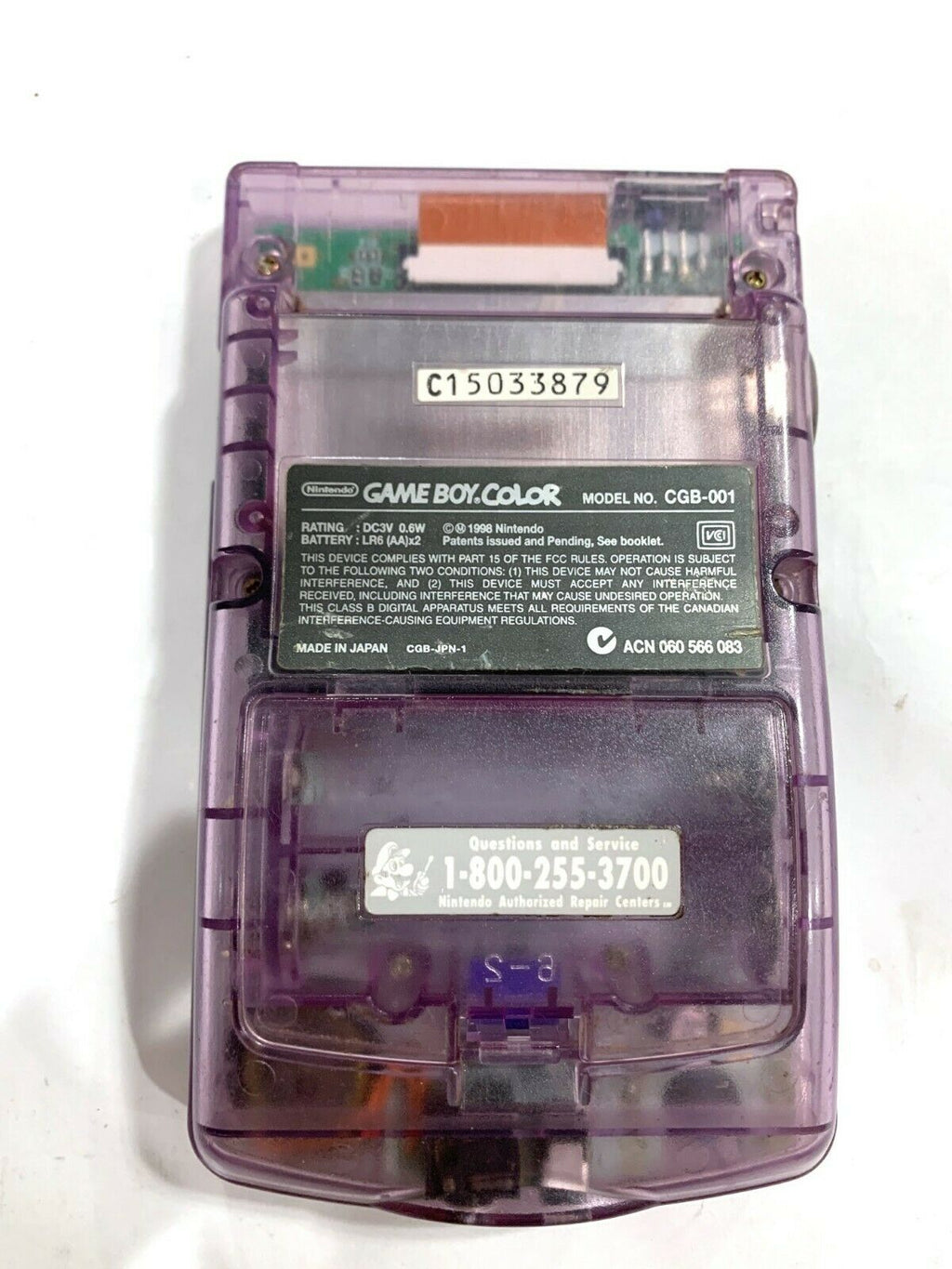 Nintendo GameBoy Color System Handheld Console - Atomic Purple – The Game  Island