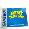 Kirby's Dream Land Game Boy Nintendo Instruction Manual Booklet Book ONLY