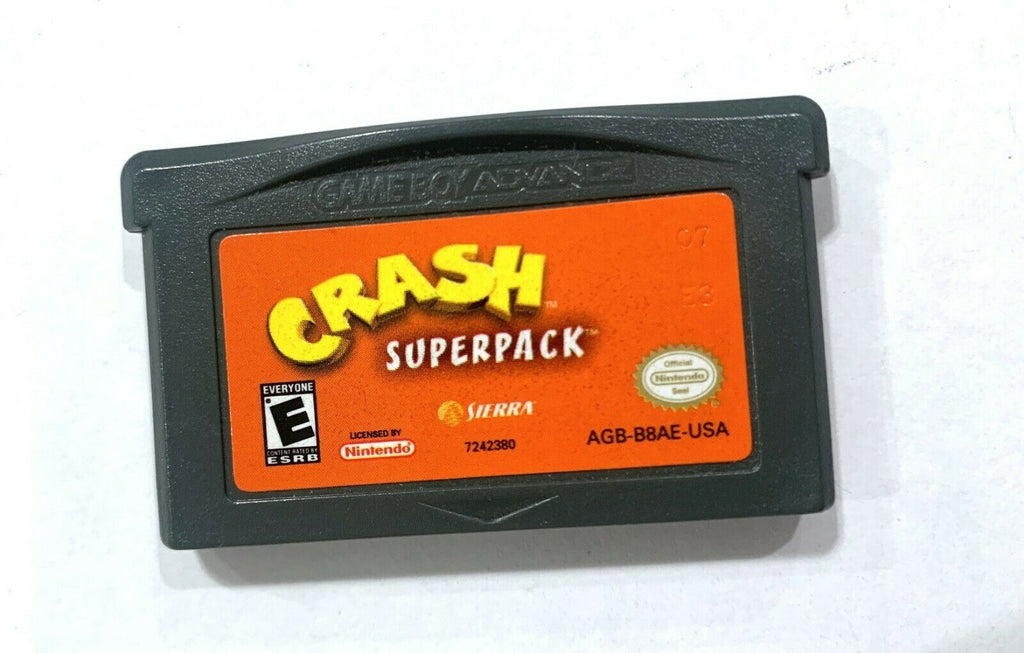 Crash Bandicoot Superpack w/ Nitro-Kart Nintendo Gameboy Advance TESTED GBA