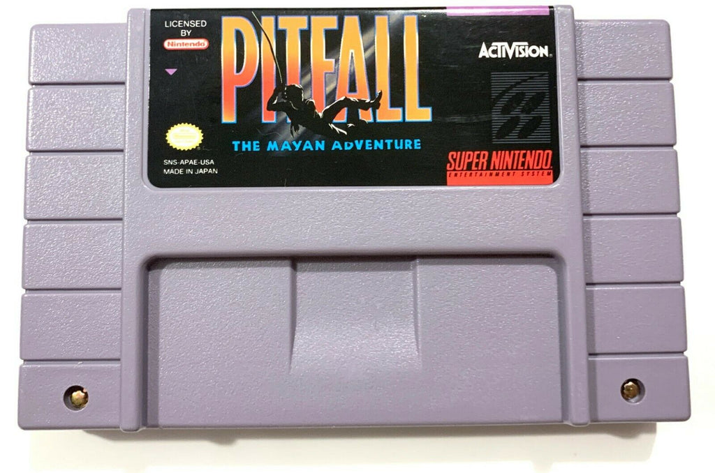 PITFALL MAYAN ADVENTURE SUPER NINTENDO SNES - Tested Working AUTHENTIC
