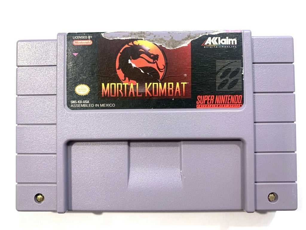 Mortal Kombat - Nintendo SNES Game Tested & Working! Authentic!