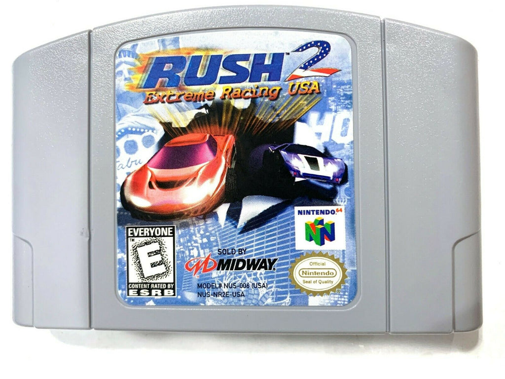 **RUSH 2 N64 Nintendo 64 Tested + Working & Authentic!**