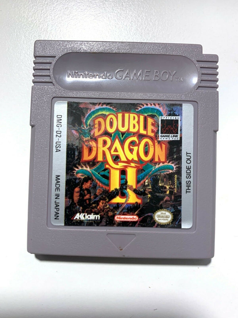 Double Dragon II 2 ORIGINAL NINTENDO GAMEBOY GAME w/ Case & Sticker TESTED! VG!