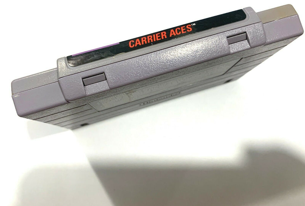 Carrier Aces Super Nintendo SNES Game TESTED + WORKING & AUTHENTIC!