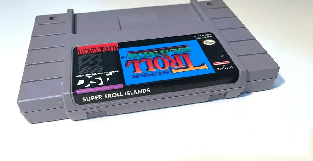 Super Troll Islands SNES Super Nintendo Authentic Original Game TESTED Working!