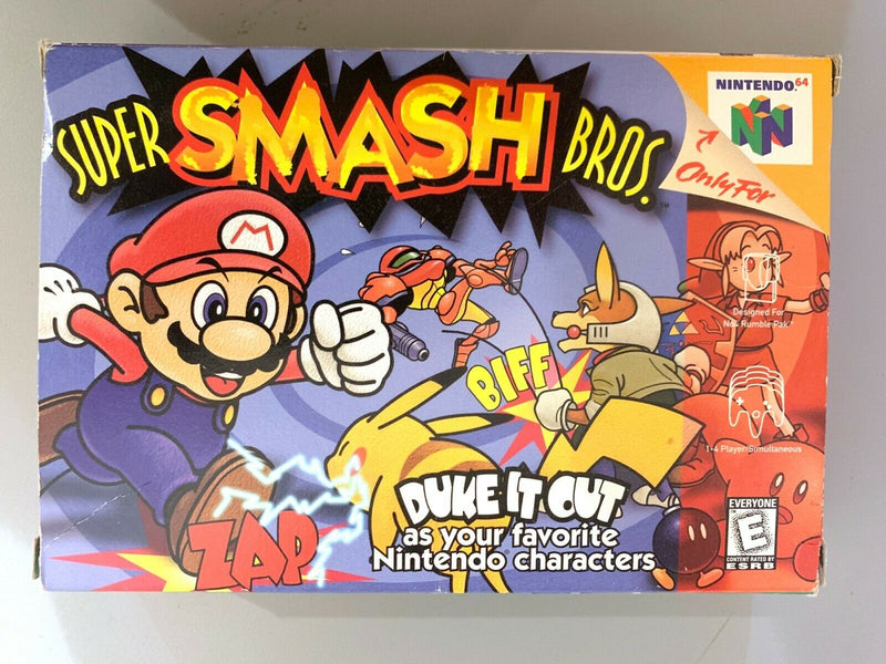 Super Smash Bros. Complete in Box NICE! - Nintendo 64 N64 **TESTED &  AUTHENTIC**