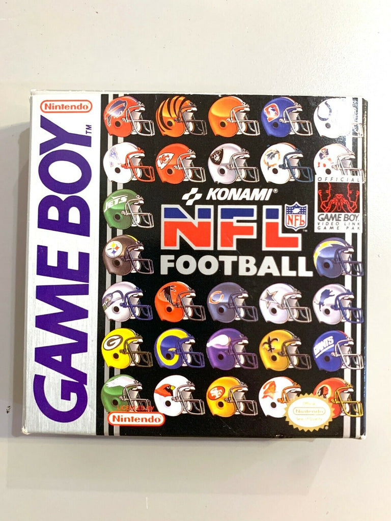 NFL Football Nintendo Game Boy Konami 1990 - Complete in Box NEVER USED!