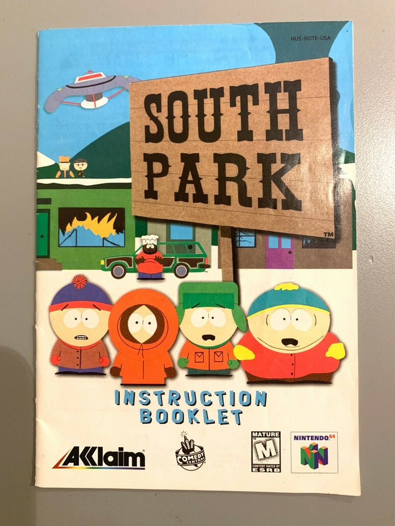 South Park N64 Nintendo 64 Instruction Manual Booklet Book Only