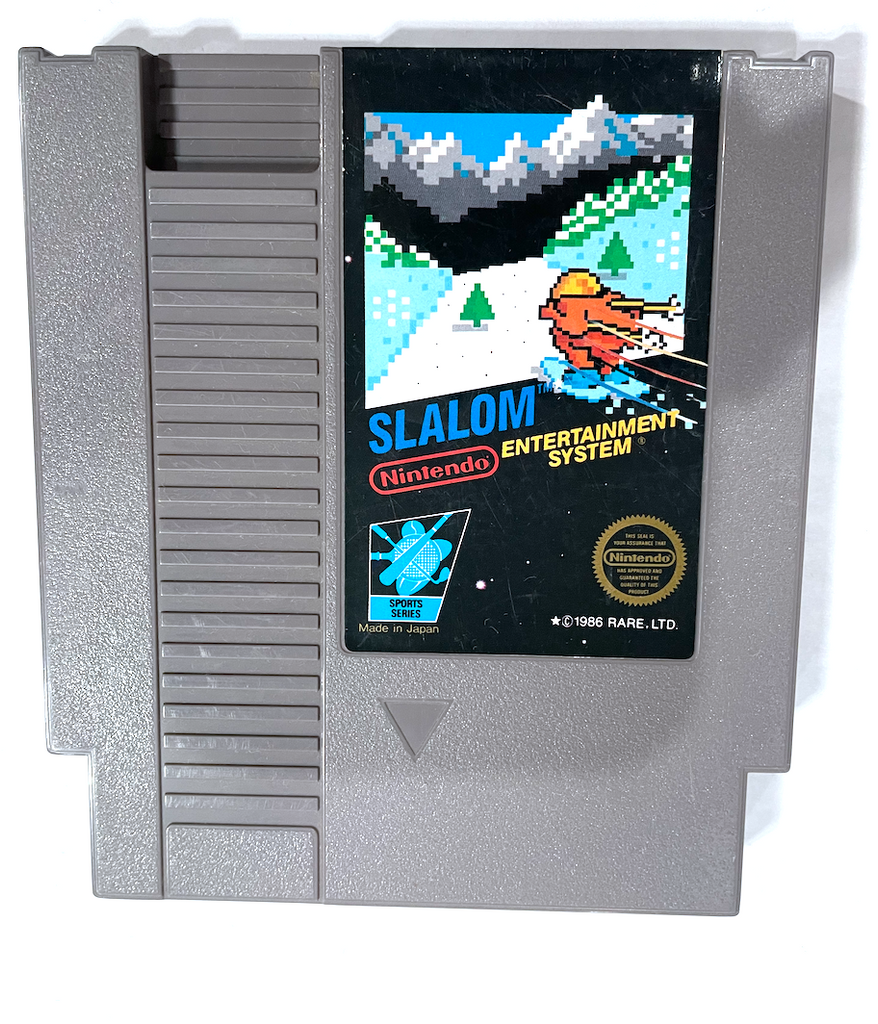 Slalom Original Nintendo NES Game Tested ++ WORKING ++ AUTHENTIC! ++