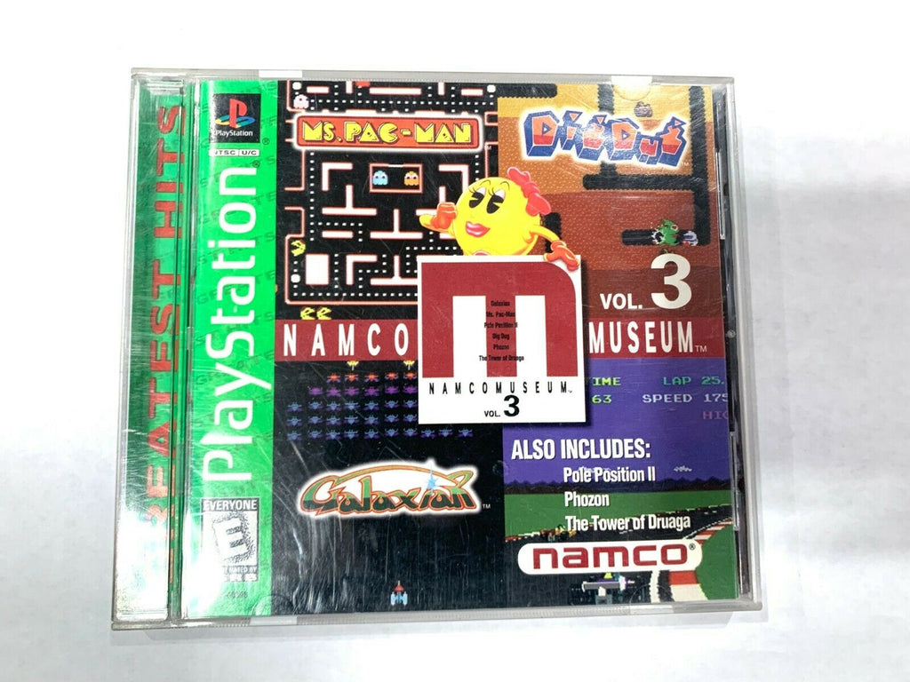Namco Museum Vol 3 Sony PlayStation 1 - PS1 Game COMPLETE CIB Tested WORKING
