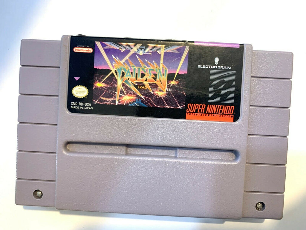 Raiden Trad SUPER NINTENDO SNES GAME Tested + Working & Authentic!