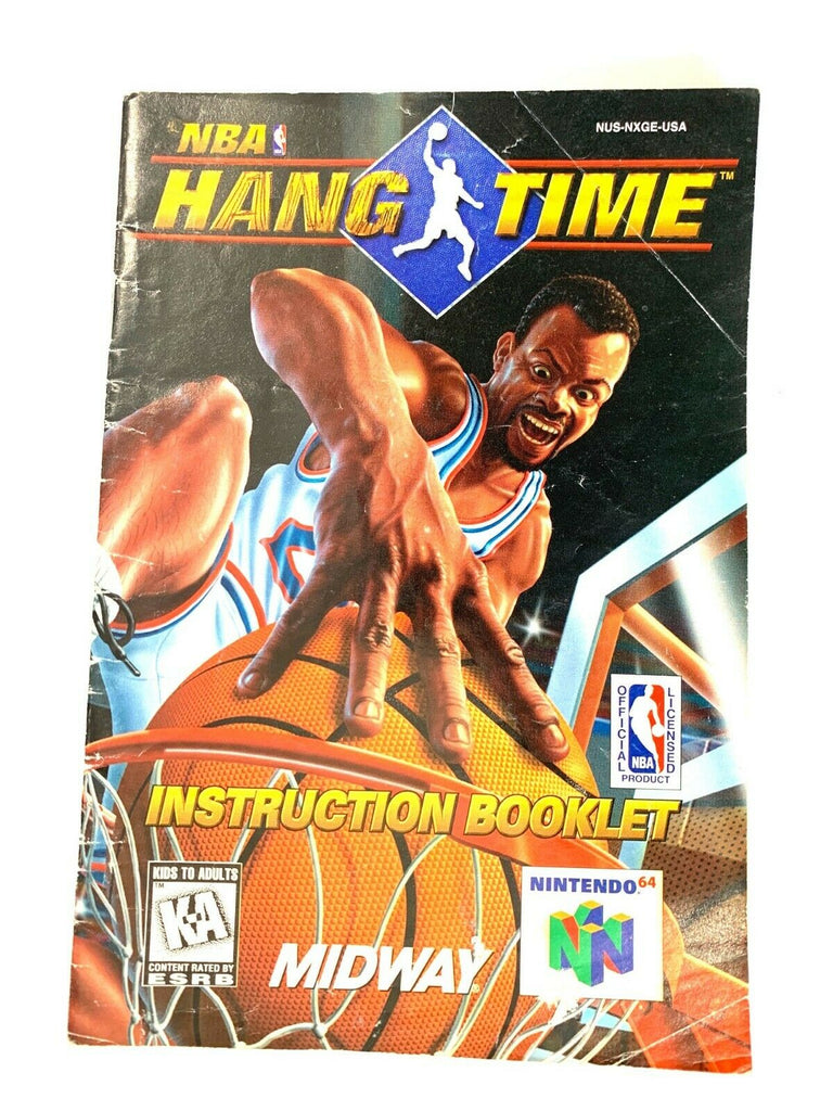 NBA Hang Time - Nintendo N64 Game Authentic Clean Tested w/ Instruction Manual