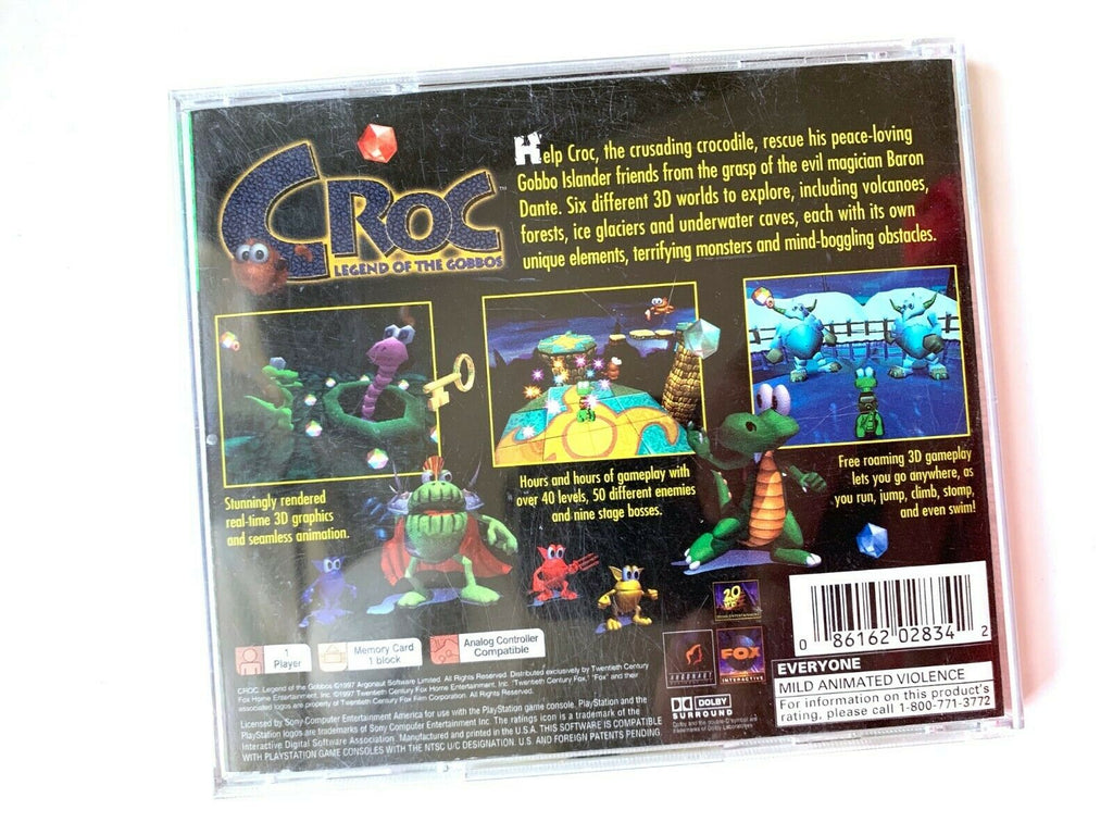 Croc: Legend of the Gobbos Sony Playstation 1 PS1 Game