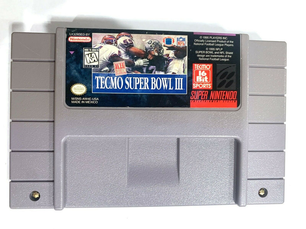 Tecmo Super Bowl III 3 Final Edition - SNES Super Nintendo Game - Tested + Works