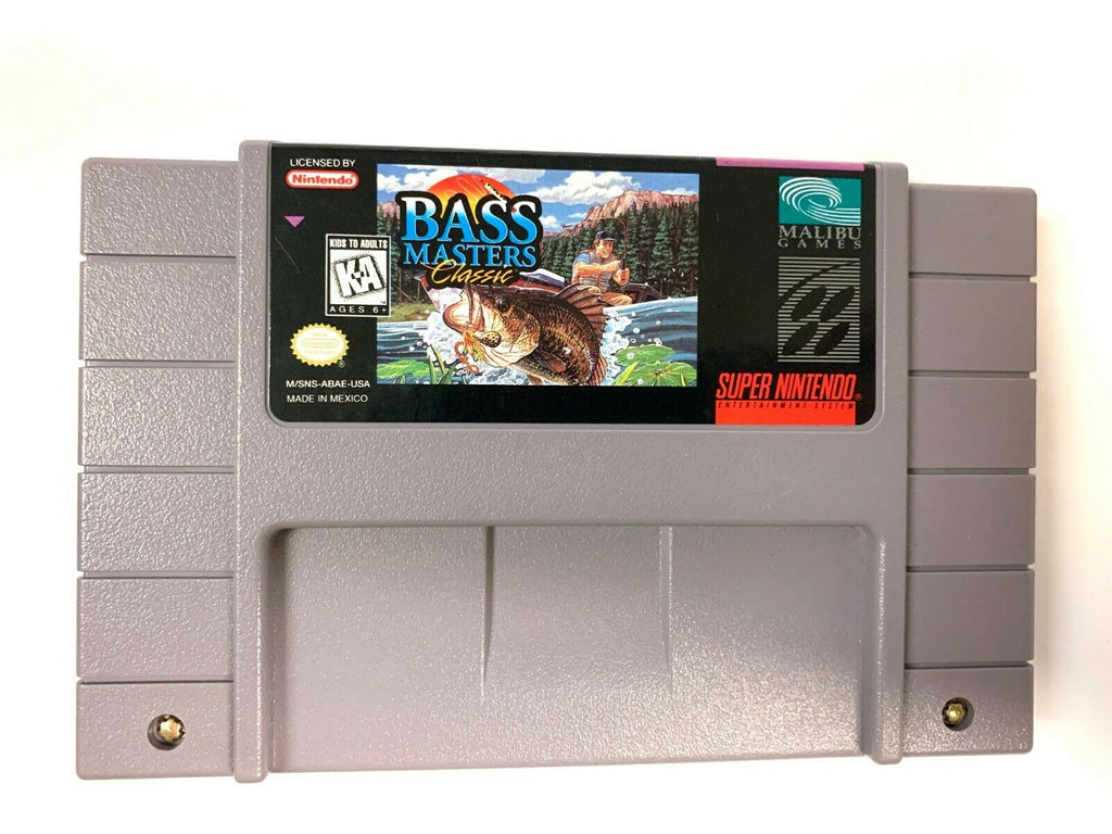 Bass Masters Classic SUPER NINTENDO SNES GAME Tested + Working & Authentic